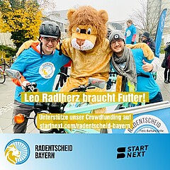 Unterstützt unser Crowdfunding ab sofort auf StartNext © Radentscheid Bayern Unterstützt unser Crowdfunding ab sofort auf StartNext